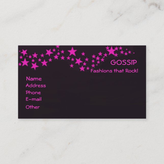 Gossip Business Card (Front)