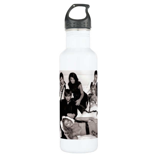Gossip Girl Black and White Group Graphic 710 Ml Water Bottle (Front)