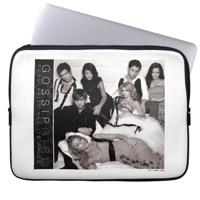 Gossip Girl Black and White Group Graphic Laptop Sleeve (Front)