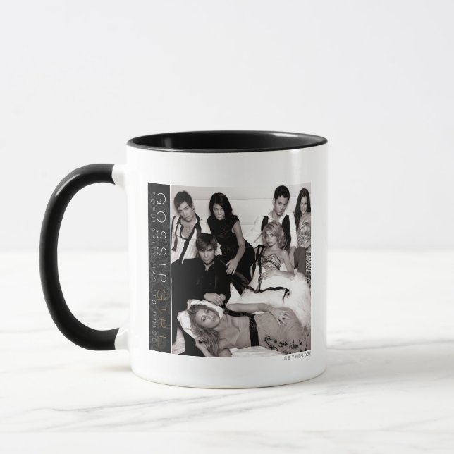 Gossip Girl Black and White Group Graphic Mug (Left)