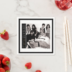 Gossip Girl Black and White Group Graphic Napkin