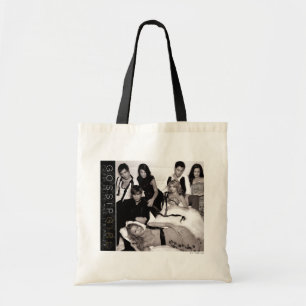 Gossip Girl Black and White Group Graphic Tote Bag