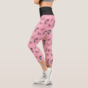 Gossip Girl High Heels Pattern Capri Leggings