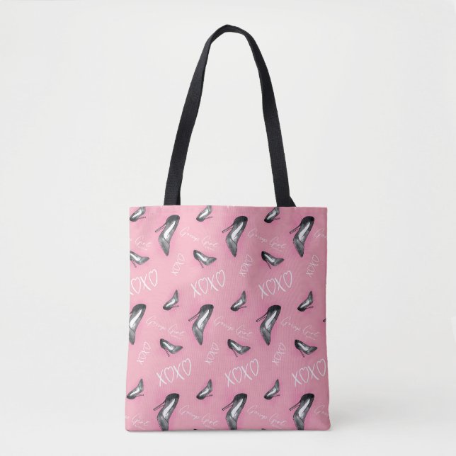 Gossip Girl High Heels Pattern Tote Bag (Front)