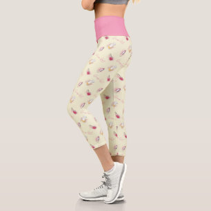 Gossip Girl Lipstick & Perfume Pattern Capri Leggings