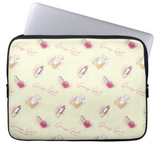 Gossip Girl Lipstick & Perfume Pattern Laptop Sleeve