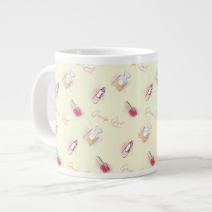 Gossip Girl Lipstick & Perfume Pattern Large Coffee Mug