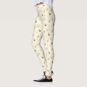 Gossip Girl Lipstick & Perfume Pattern Leggings