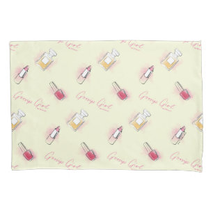Gossip Girl Lipstick & Perfume Pattern Pillowcase