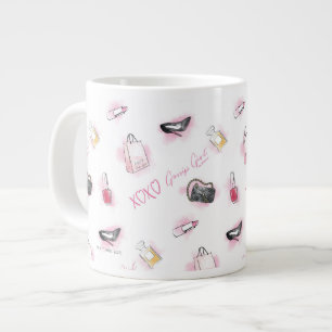 Gossip Girl Makeup Pattern Large Coffee Mug