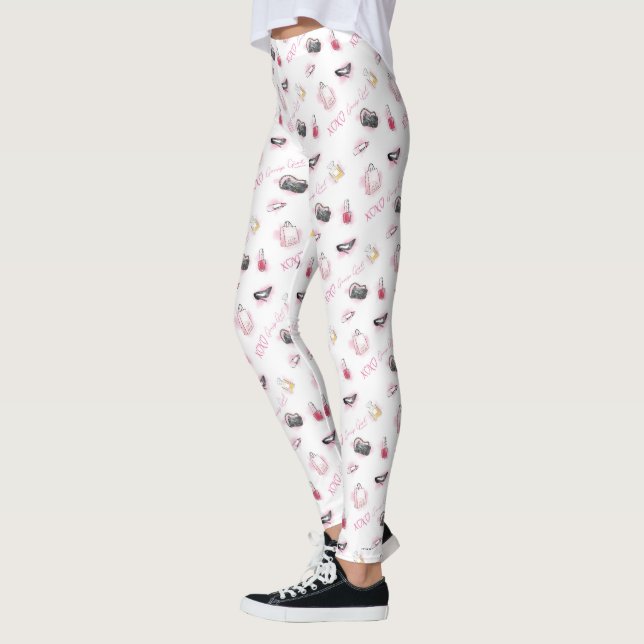 Gossip Girl Makeup Pattern Leggings (Left)