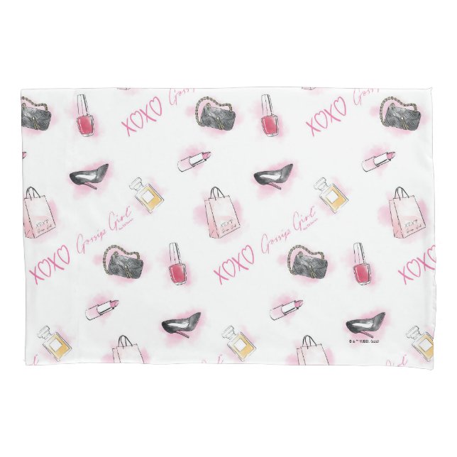 Gossip Girl Makeup Pattern Pillowcase (Front)