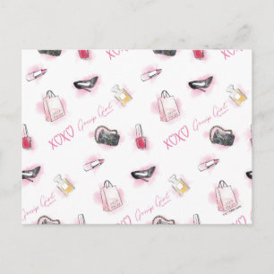 Gossip Girl Makeup Pattern Postcard