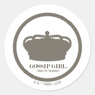 Gossip Girl TV Series Crown Icon Classic Round Sticker
