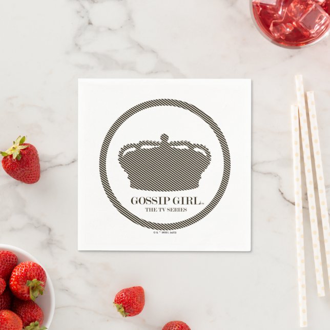 Gossip Girl TV Series Crown Icon Napkin (Insitu)