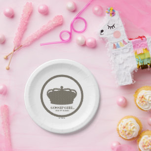 Gossip Girl TV Series Crown Icon Paper Plate