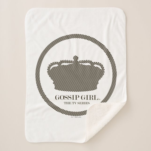 Gossip Girl TV Series Crown Icon Sherpa Blanket (Front)