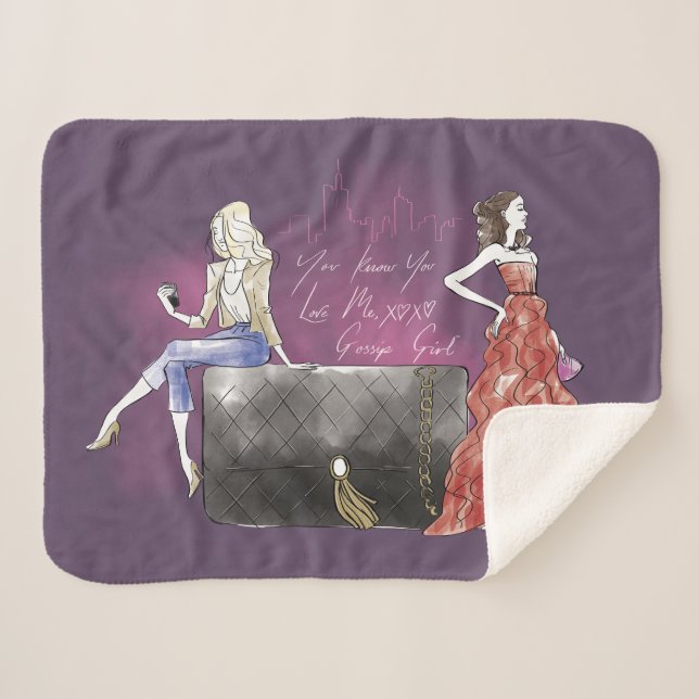 Gossip Girl - You Know You Love Me Sherpa Blanket (Front (Horizontal))