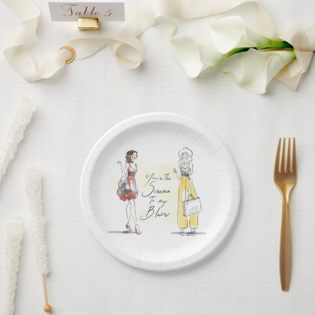 Gossip Girl - You're the Serena to my Blair Paper Plate (Wedding)