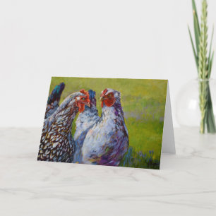 Gossip Hour Chicken Girlfriends Card blank inside