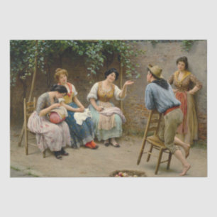 Gossip in the Garden (Italian Scene) Tissue Paper
