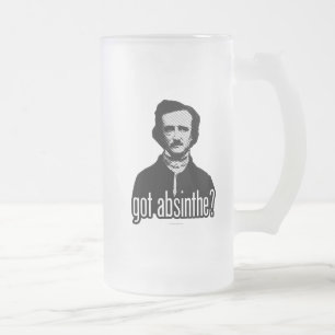 got absinthe? frosted glass beer mug