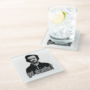 got absinthe? glass coaster