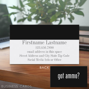 got ammo? business card