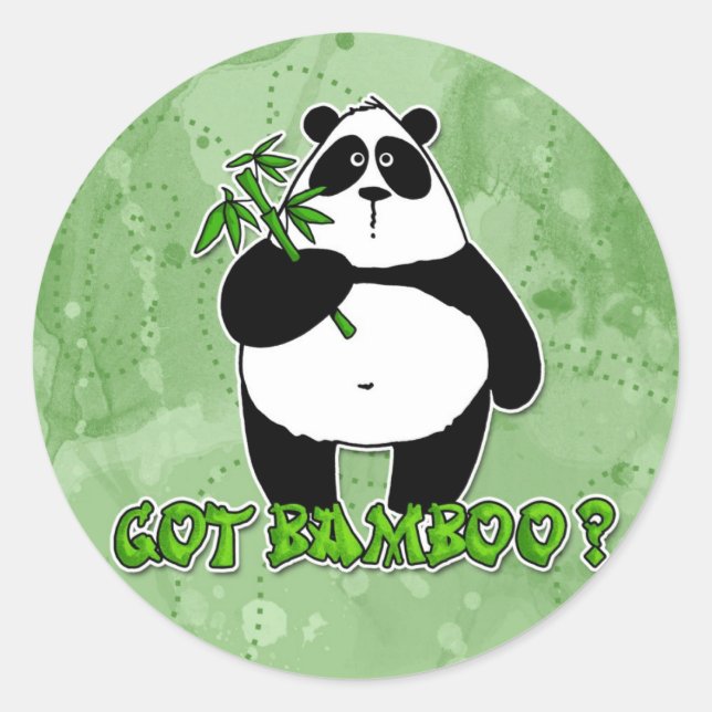 got bamboo? classic round sticker (Front)