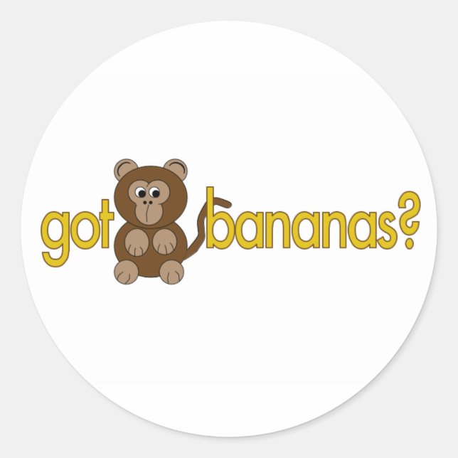 Got bananas? classic round sticker (Front)