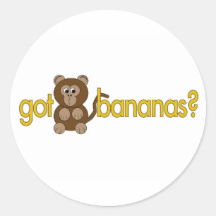Got bananas? classic round sticker