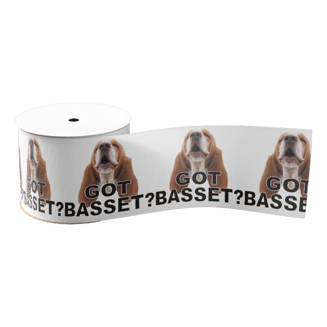 Got Basset? Basset Hound Ribbon Grosgrain Ribbon (Spool)