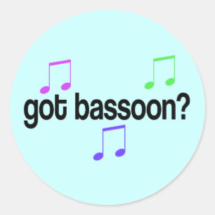 Got Bassoon Classic Round Sticker