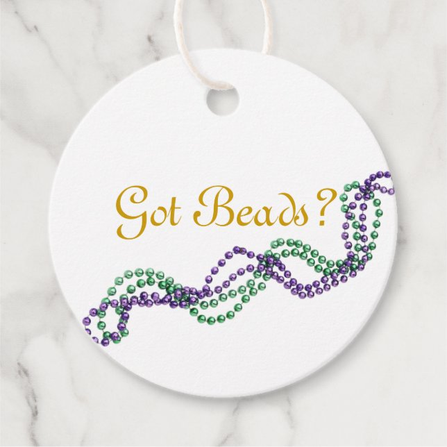 Got Beads? Favour Tags (Front)