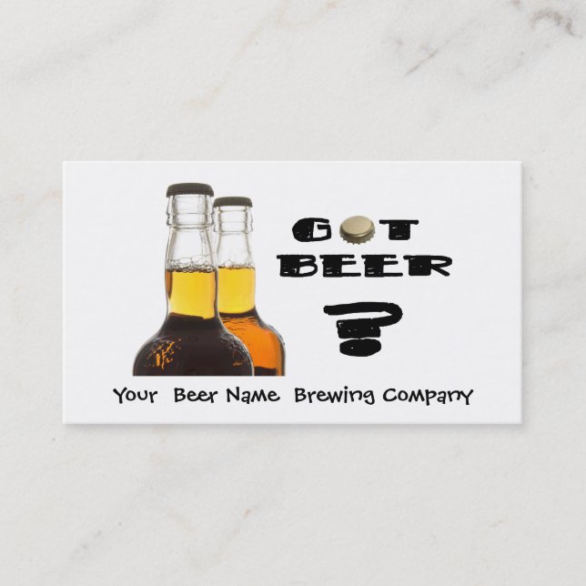 Got Beer? Brewing Company, Bar, U-Brew Business Card (Front)