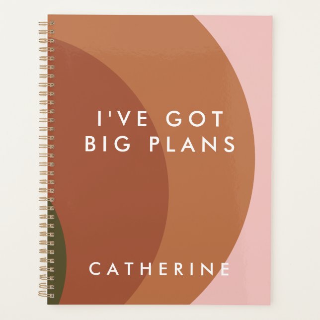 Got Big Plans Modern Geometric Boho Circle Planner (Front)