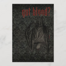 Got Blood? Halloween Party Invitation