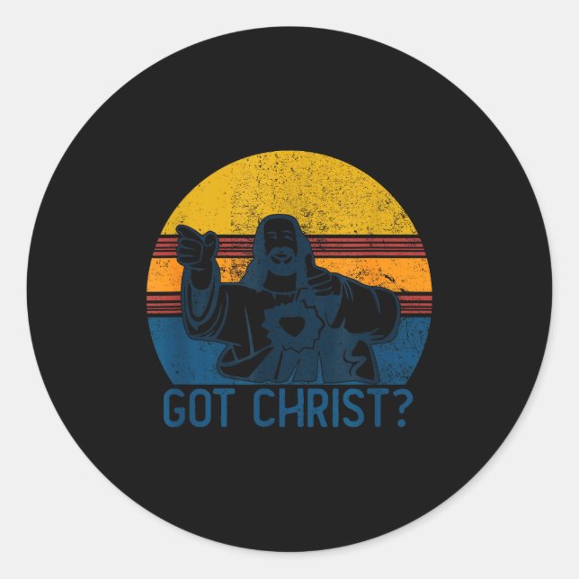 Got Buddy A Christ Christmas Cool Jesus Religious  Classic Round Sticker (Front)