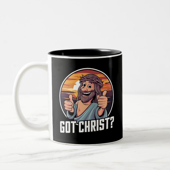 Got Buddy a Christ Christmas Jesus Religious  Two-Tone Coffee Mug (Left)