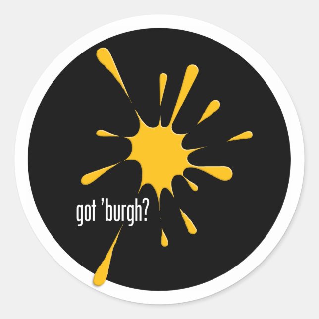 got 'burgh? classic round sticker (Front)