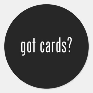 Got Cards_ - Sports Baseball Playing Trading Cards Classic Round Sticker