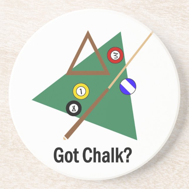 Got Chalk Billiards Coasters (Front)