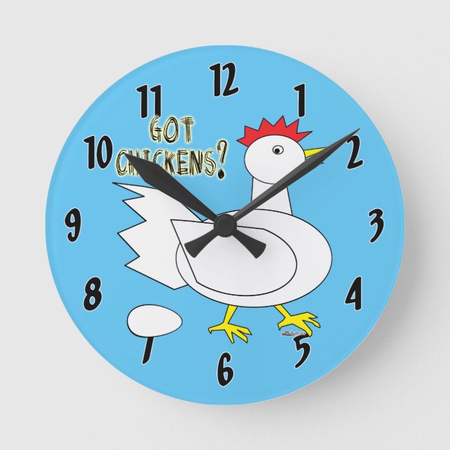 Got Chickens? Round Clock (Front)
