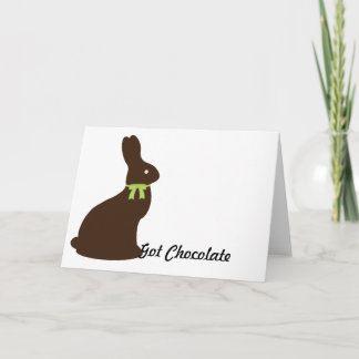 Got Chocolate Easter Bunny Holiday Card
