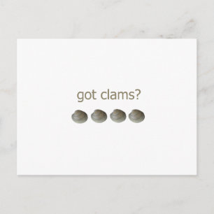 got clams? logo postcard