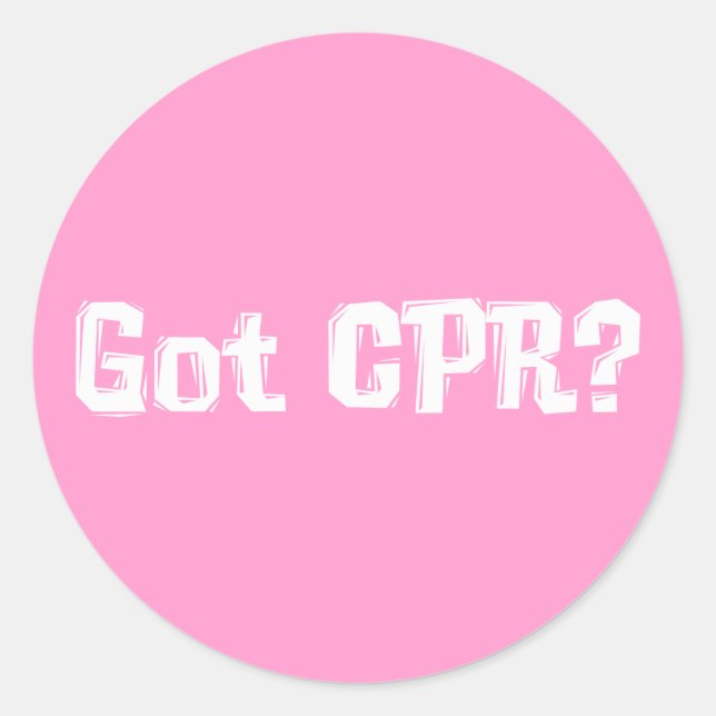 Got CPR Gifts Classic Round Sticker (Front)