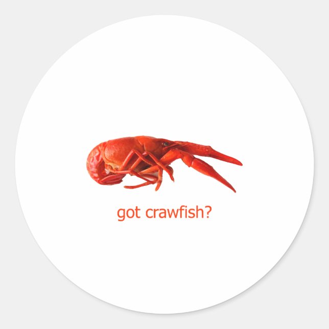 "got crawfish?" Logo Classic Round Sticker (Front)