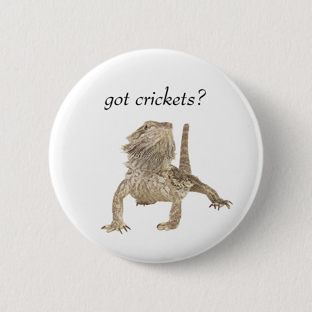 Got crickets 6 cm round badge (Front)