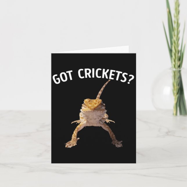 Got Crickets Bearded Dragon Shirt  Card (Front)