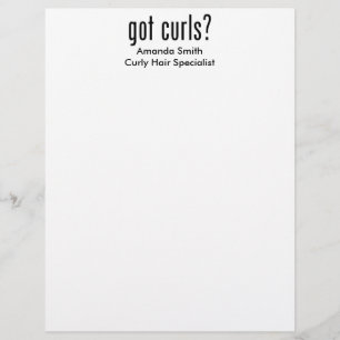 Got Curls? Letterhead Design